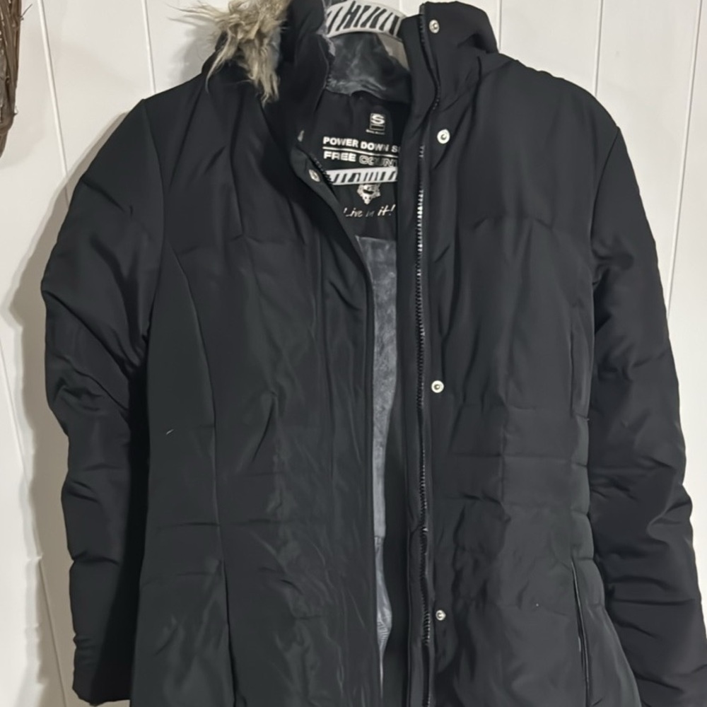 Free Country Black Ski Jacket Insulated Quilted